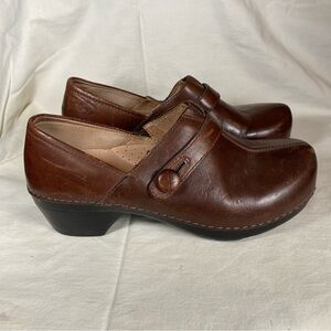 Dansko Brown Leather Mules